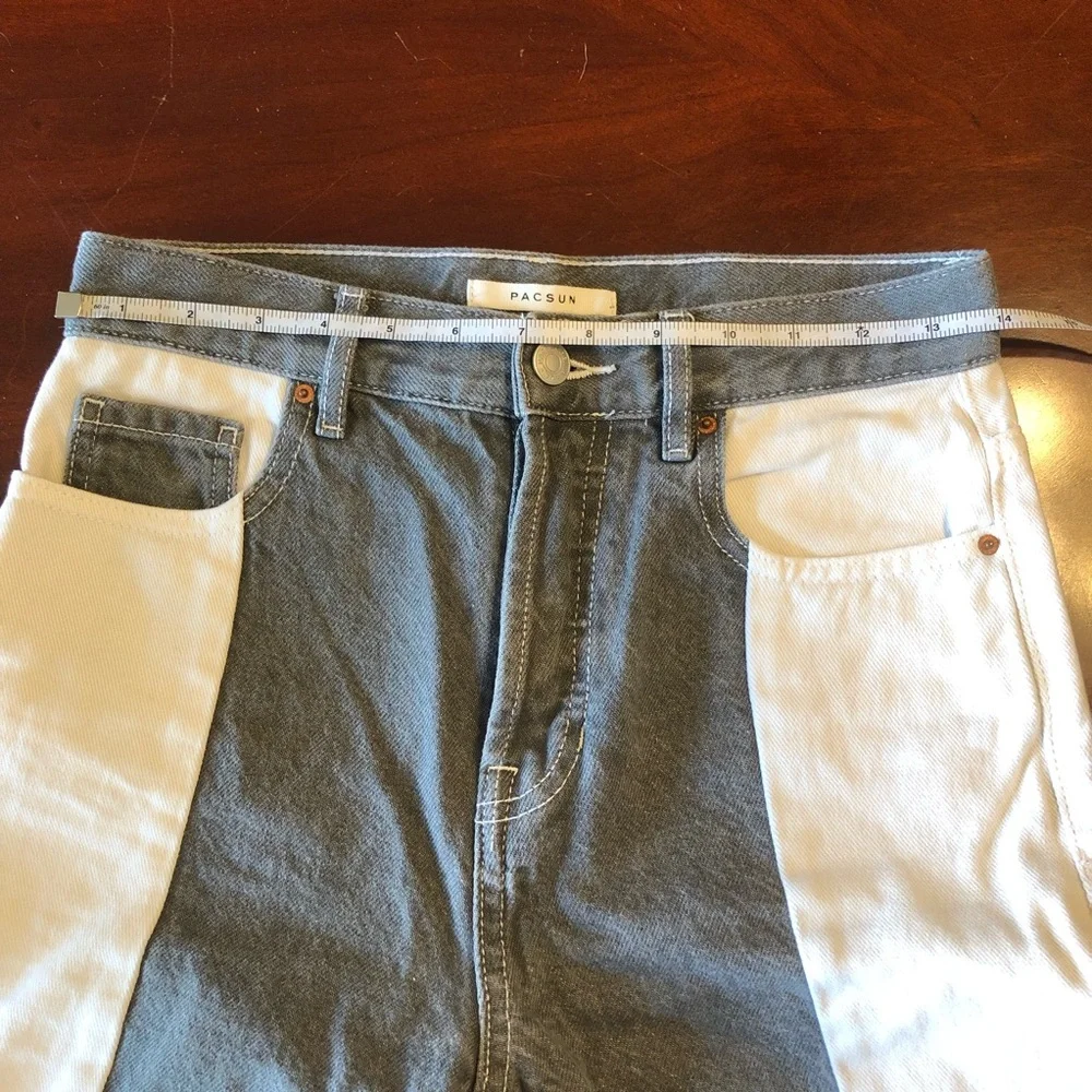 PacSun Color Block High Rise Straight Leg Jeans